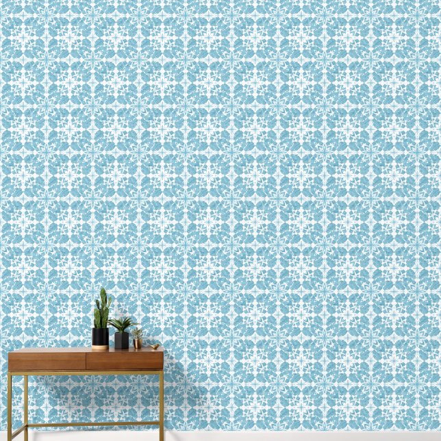 Papel Pintado Mandalá azul armonioso (Pasillo)