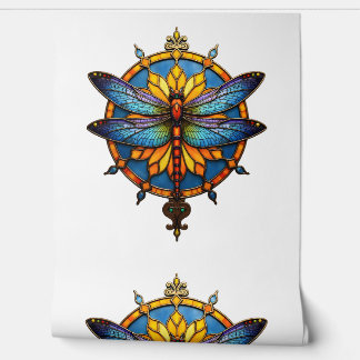 Papel Pintado Mandalá Libélula Luminosa Geometría Sagrada Espiri