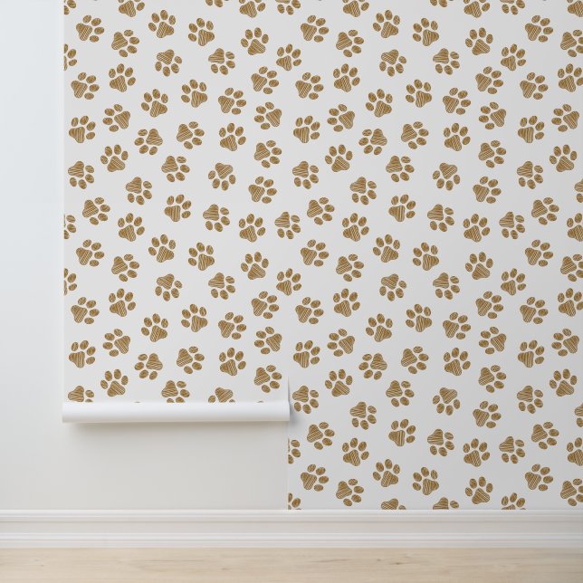 Papel Pintado Manos de perro, garras de perro, patas de oro Nara (Solicitud)