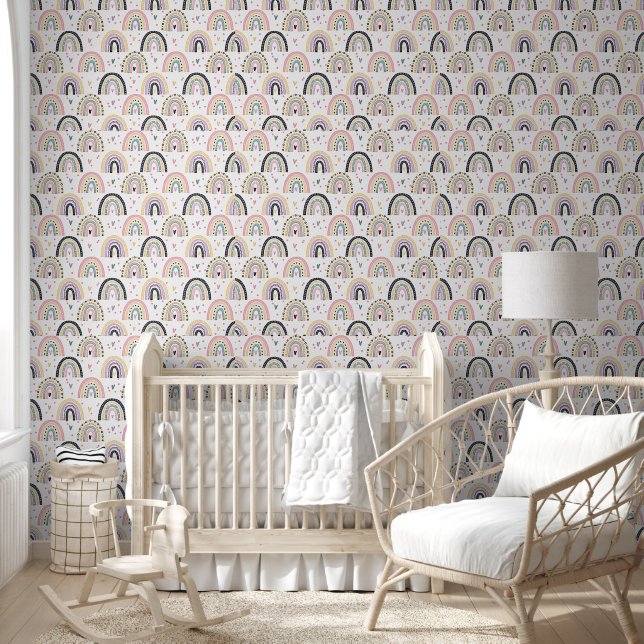 Papel Pintado Manta para bebé de arcoíris pastel adorable (Niños)