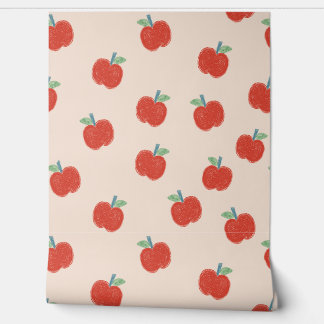 Papel Pintado Manzanas de bebé rojas