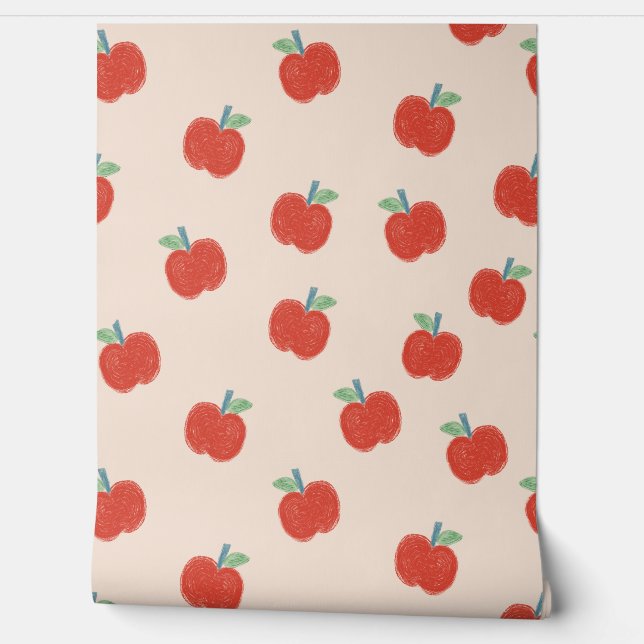Papel Pintado Manzanas de bebé rojas (Desenrollar)