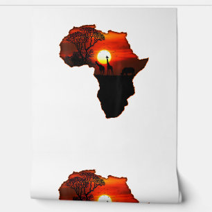 Papel Pintado Mapa De Camisas De África Tee Sol Sudafricano
