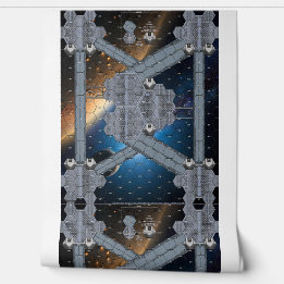 Papel Pintado Mapa de la estación espacial modular Vinyl para Ba