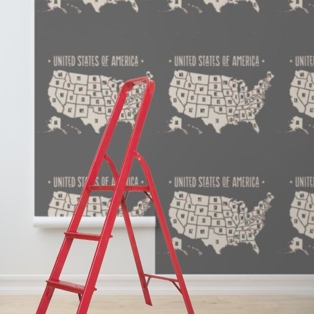 Papel Pintado Mapa de Peel Stick Estados Unidos (Peel Stick United States of America Map Wallpaper)