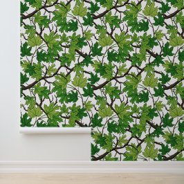 Papel Pintado Maple leaves on white