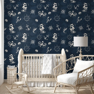 Papel Pintado Mar Náutico Vintage