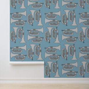 Papel Pintado Marchando Baritone Crosshatch