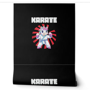 Papel Pintado Marcial japonés Cute Karate Unicorn - MMA Karate