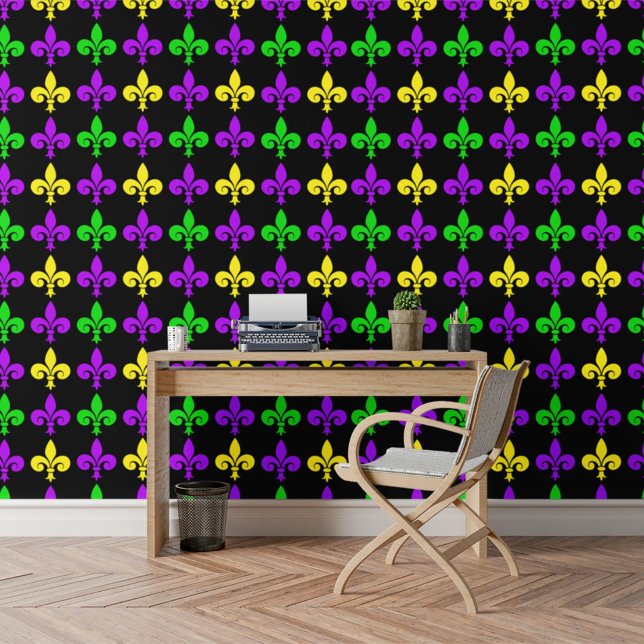 Papel Pintado Mardi Gras Fleur de Lis (Subido por el creador)