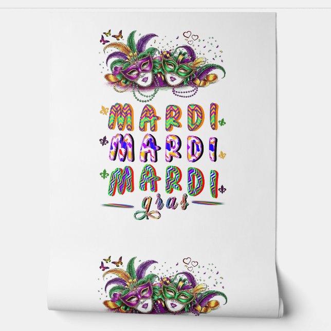 Papel Pintado Mardi Mardi Gras (Desenrollar)