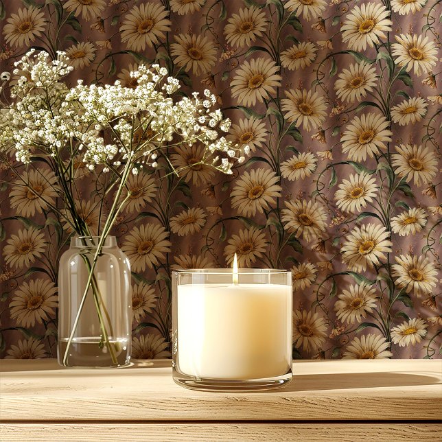 Papel Pintado Margaritas sobre Floral Malva (Subido por el creador)