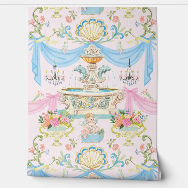 Papel Pintado Marie Antoniette Palace of Versailles Fountain (Desenrollar)