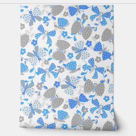 Papel Pintado Mariposa azul suave