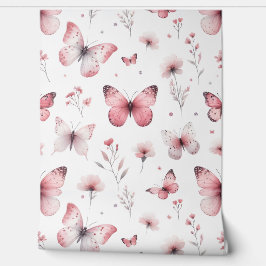 Papel Pintado Mariposa Rosa
