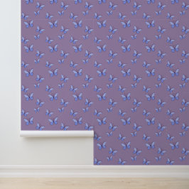 Papel Pintado Mariposas azules cortas al estilo de Doodle