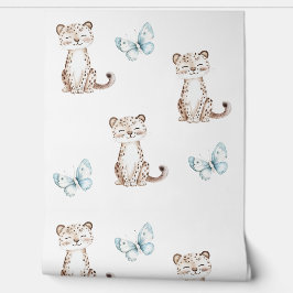 Papel Pintado Mariposas Azules Guepardo