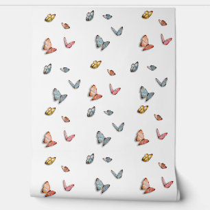 Papel Pintado Mariposas coloridas volando