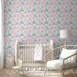 Papel Pintado Mariposas de colores pastel