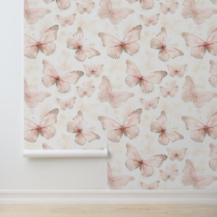 Papel Pintado Mariposas Rosa Femeninas