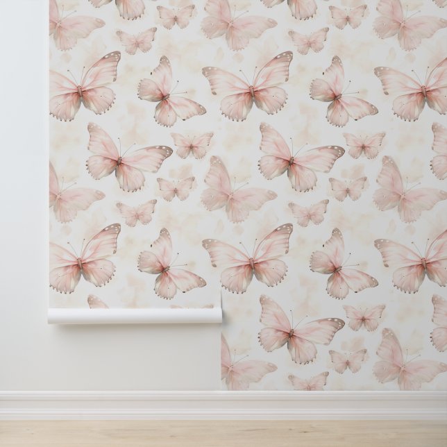 Papel Pintado Mariposas Rosa Femeninas (Solicitud)