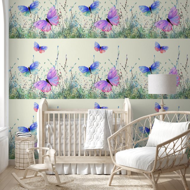 Papel Pintado Mariposas voladoras de primavera (Niños)