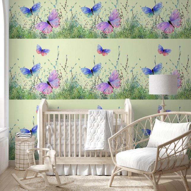 Papel Pintado Mariposas voladoras de primavera (Niños)
