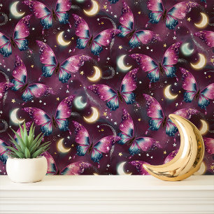 Papel Pintado Mariposas y Lunas de la Galaxia