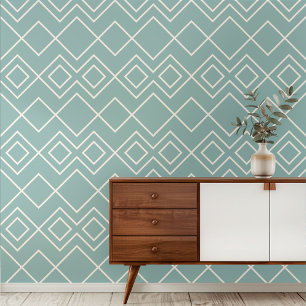 Papel Pintado Marítimo Verde azulado Verde Azul Verde Verde Verd