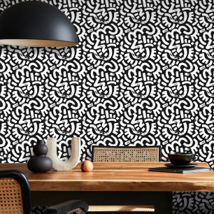 Papel Pintado Marker Pen Doodle White