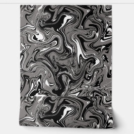 Papel Pintado Mármol Abstracto Negro Pastel y Artístico de Moda 