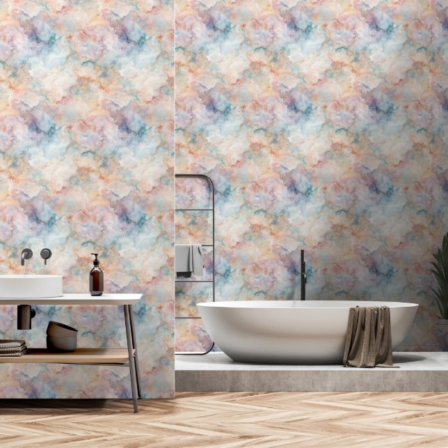 Papel Pintado Mármol Arena y Cielo (Baño)