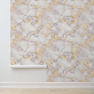 Papel Pintado Mármol de marfil texturado con granos de carreras 