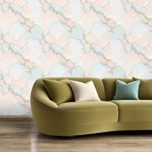 Papel Pintado Mármol moderno: armonía pastel