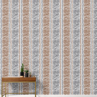 Papel pintado marrón gris moderno para despegar y 