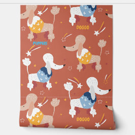 Papel Pintado Mascota de perro de caniche francés divertido pers