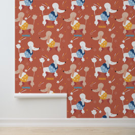Papel Pintado Mascota de perro de caniche francés divertido pers