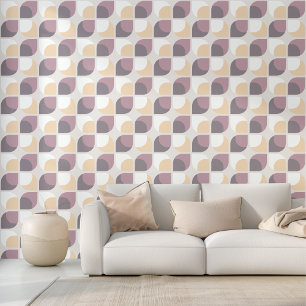 Papel Pintado Mauve Taupe Beige Gris Morado Marfil Arte de Medio