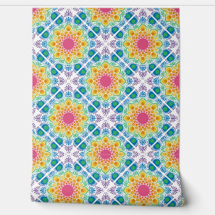 Papel Pintado Maxima fuente arcoíris floral Diamante