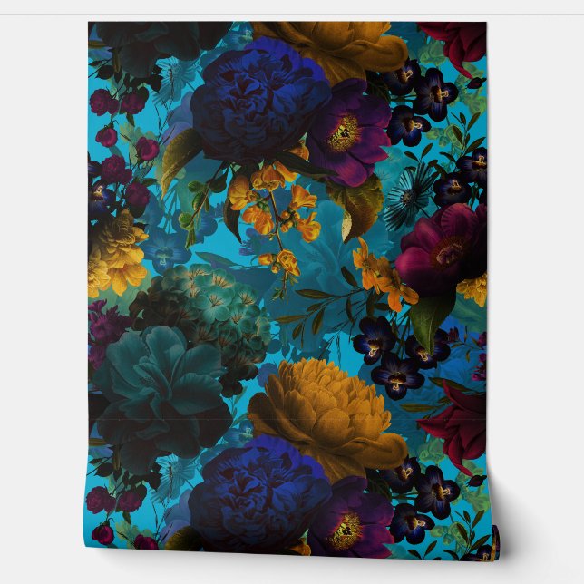 Papel Pintado Maximalismo Mystic Bold Moody Florals (Desenrollar)