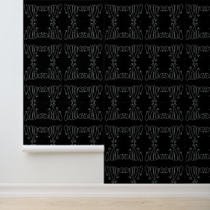 Papel Pintado Mazipoodles Cats Blanco Negro