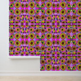 Papel Pintado Mazipoodles Love Flowers - Negro arcoiris