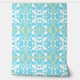 Papel Pintado Mazipoodles Star Square Resumen Check - Turquesa