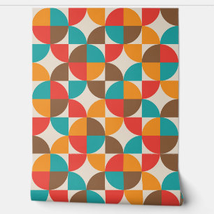 Papel Pintado Media Century Colorful Abstract Media Circles