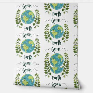Papel Pintado Medio ambiente mundial - Tierra sonriente con Tier