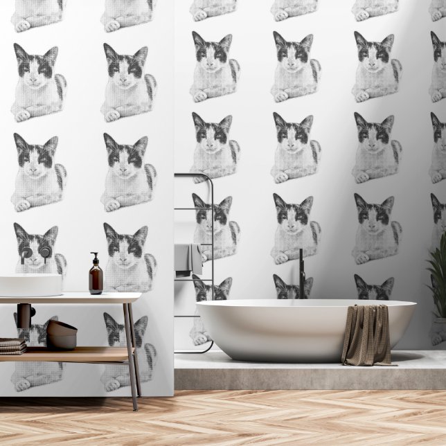Papel Pintado Medio tono de pelaje (Baño)