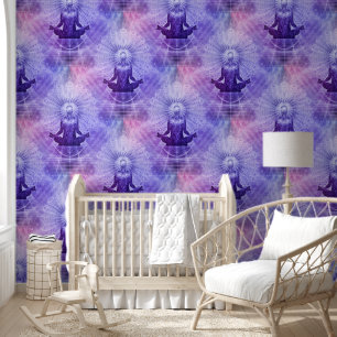 Papel Pintado Meditación de Yoga Lotus sagrado - Patrón sin inco