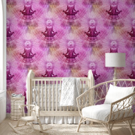 Papel Pintado Meditación del yoga sagrado de Lotus - Patrón sin 