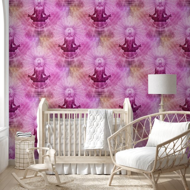 Papel Pintado Meditación del yoga sagrado de Lotus - Patrón sin  (Niños)