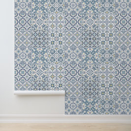 Papel Pintado Mediterranean Tiles, Moroccan, Majolica, Azulejo